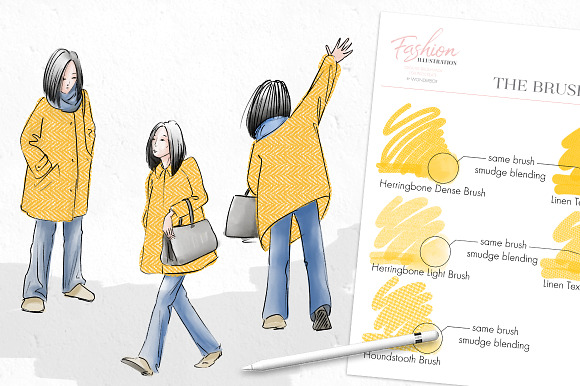 Procreate Fashion Illustration Set in Photoshop Brushes - product preview 11