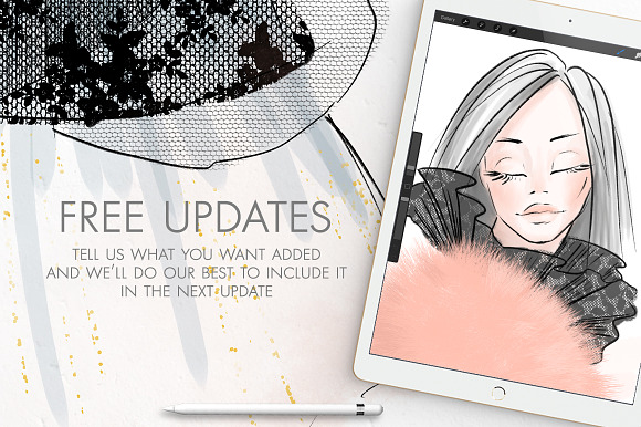 Procreate Fashion Illustration Set in Photoshop Brushes - product preview 13