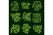 Earth Day symbol for ecology holiday design