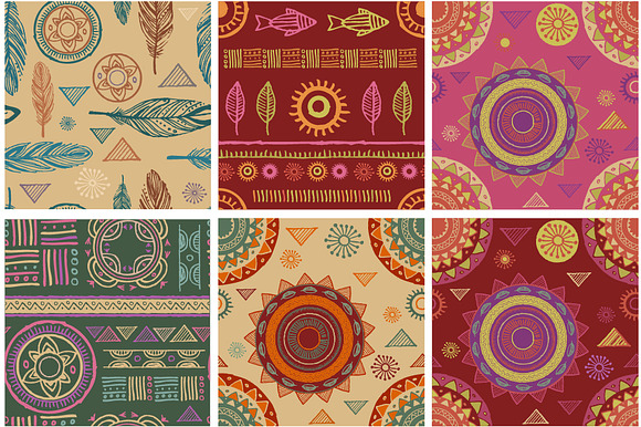 Boho & Ethnic set. Patterns + icons in Patterns - product preview 2