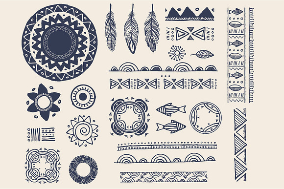 Boho & Ethnic set. Patterns + icons in Patterns - product preview 3