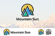 Abstract Mountain Sun Logo