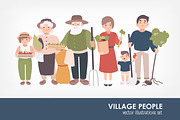 Set of village people