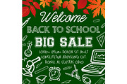 Welcome back to school sale promotion poster