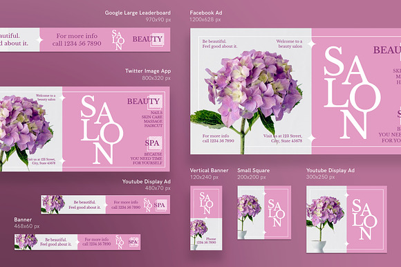 Banners Pack | Beauty Salon Spa in Templates - product preview 1