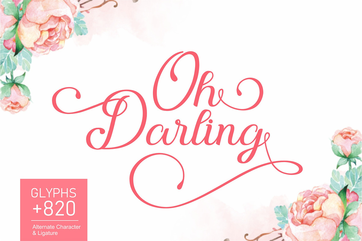 Oh Darling in Script Fonts - product preview 8