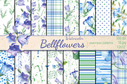 Watercolor Bellflowers patterns