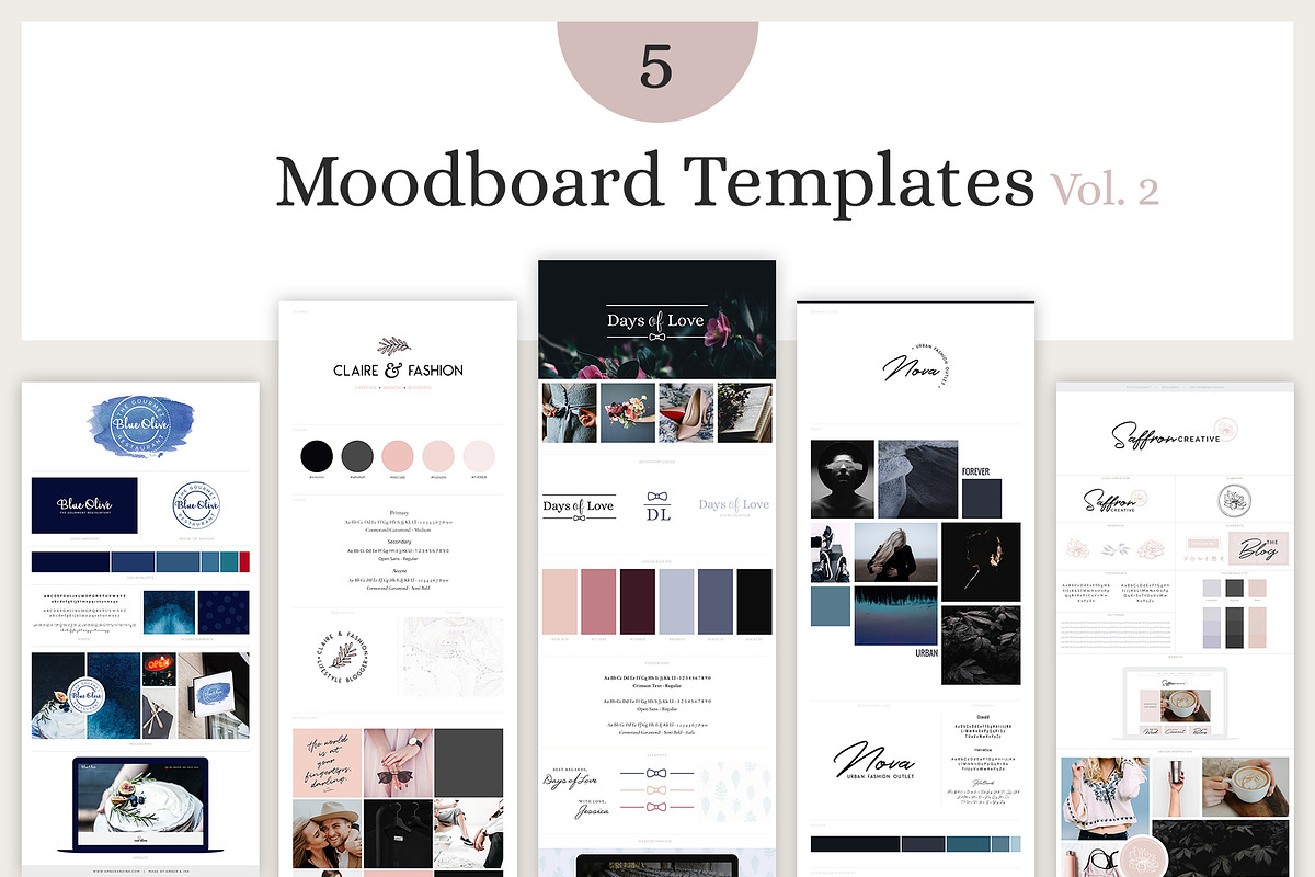 Mood Board Template Bundle - Vol. 2 in Branding Mockups - product preview 8