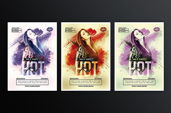 Hot Red 1 in Flyer Templates - product preview 2
