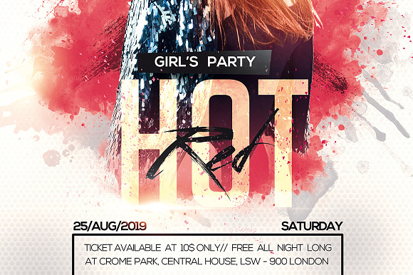 Hot Red 1 in Flyer Templates - product preview 4