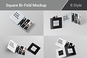 Bi-Fold Brochure Mockup 8 Style