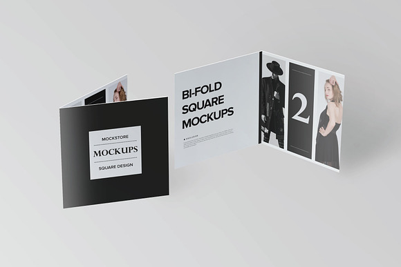 Bi-Fold Brochure Mockup 8 Style in Print Mockups - product preview 2