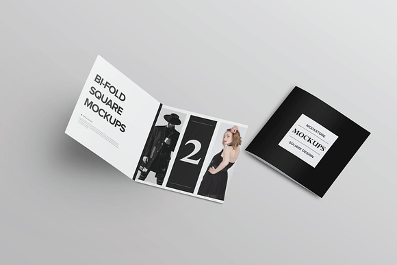 Bi-Fold Brochure Mockup 8 Style in Print Mockups - product preview 4