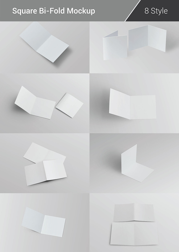 Bi-Fold Brochure Mockup 8 Style in Print Mockups - product preview 17