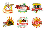 Pizzeria and Pizza Restaurant Vector Illustration