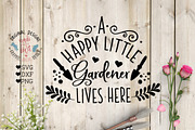 A Happy Little Gardener Cut File
