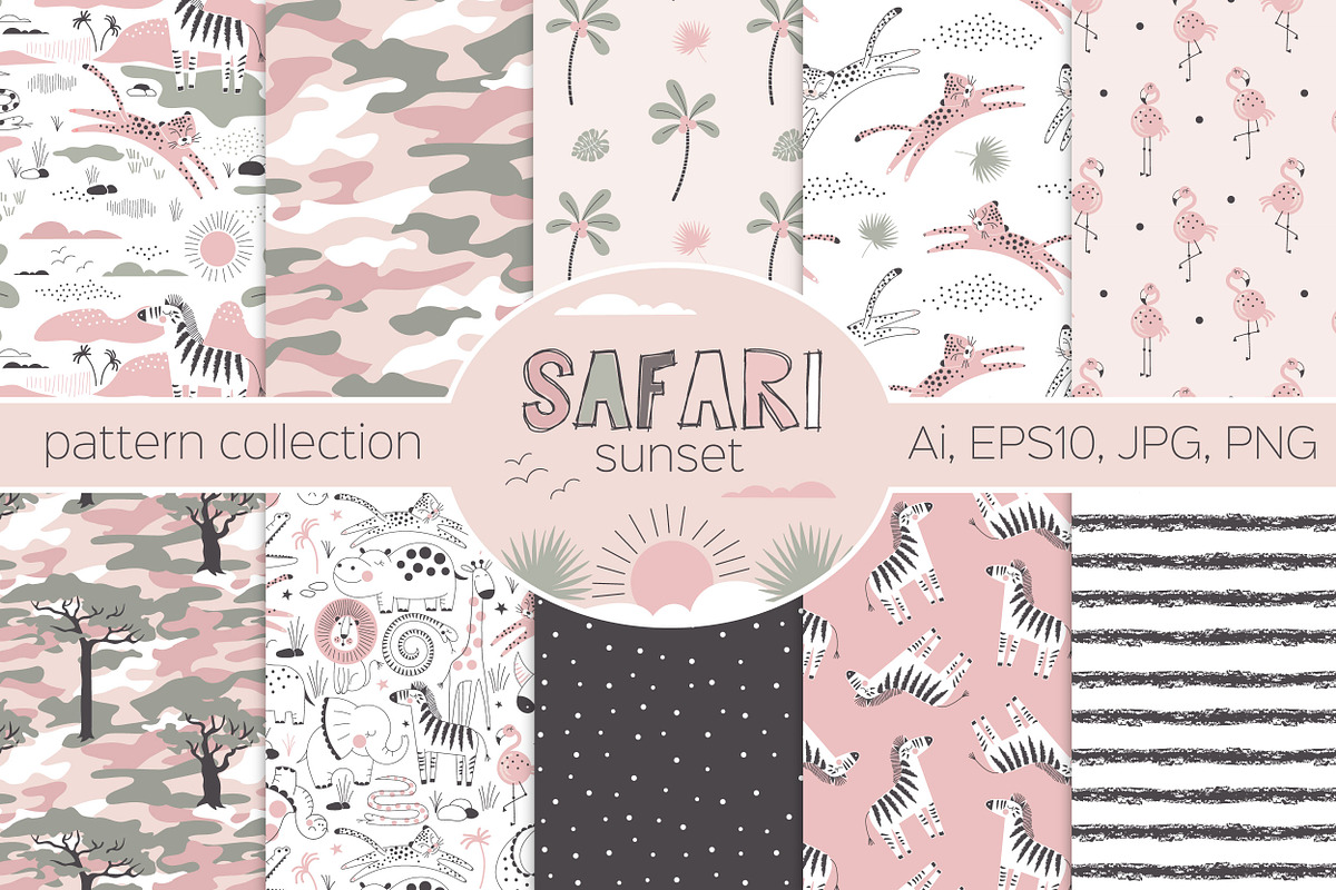 Safari Sunset pattern kit in Patterns - product preview 8