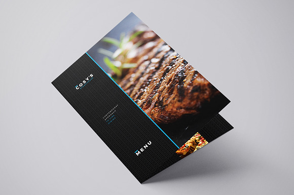 Folding A3 Restaurant Template in Business Card Templates - product preview 2