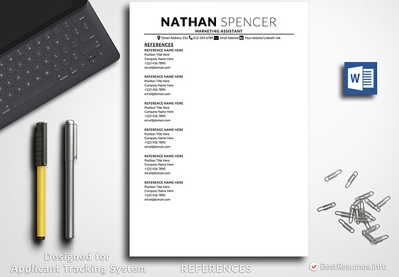 Professional Resume Template Word in Resume Templates - product preview 4