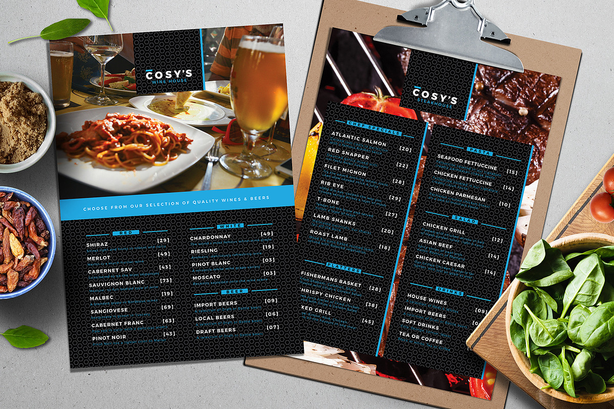 A4 Restaurant Menu Template in Stationery Templates - product preview 8