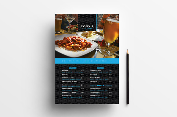 A4 Restaurant Menu Template in Stationery Templates - product preview 2