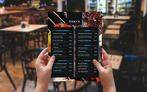 A4 Restaurant Menu Template in Stationery Templates - product preview 4