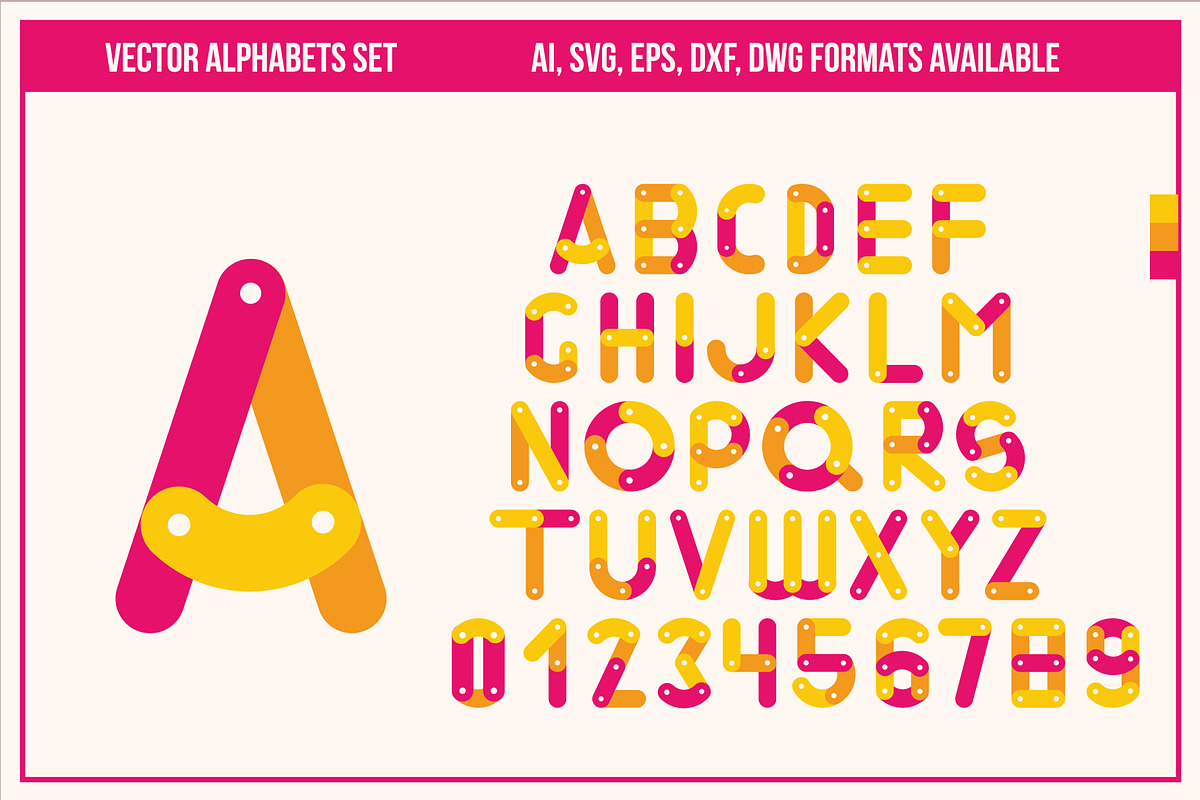Vector Fonts Set in Ai, SVG, EPS in Display Fonts - product preview 8