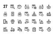 Delivery, shipment, cargo icons