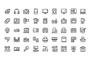 Household electronic appliance icons