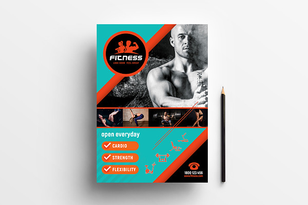 A4 Gym / Fitness Poster Template
