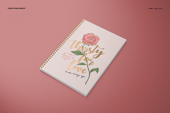 A4 Notebook Mockup Set (square holes in Print Mockups - product preview 3