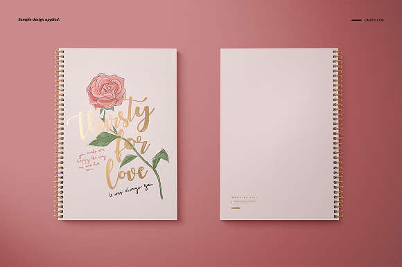 A4 Notebook Mockup Set (square holes in Print Mockups - product preview 5