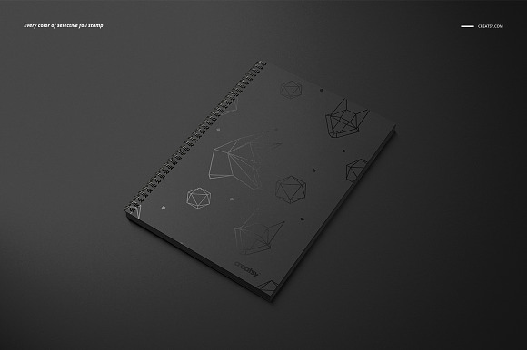 A4 Notebook Mockup Set (square holes in Print Mockups - product preview 8