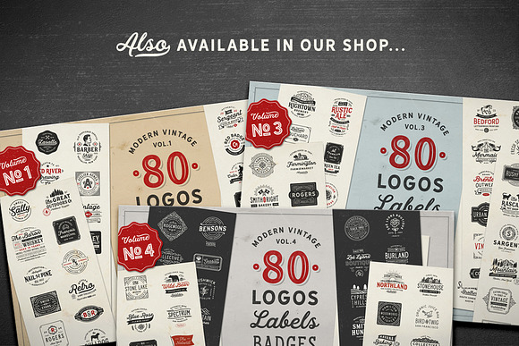 80 Modern Vintage Logos vol 2 in Logo Templates - product preview 10