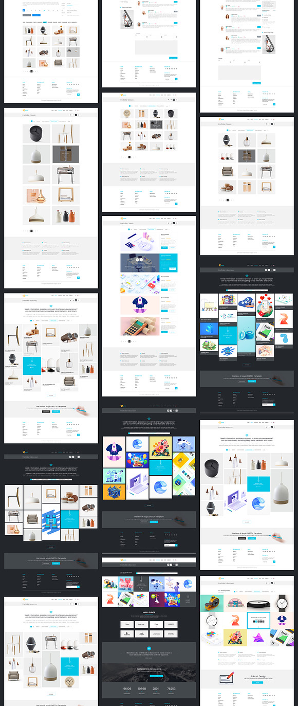 Multi-Prupose Sketch Template UI Kit in UI Kits and Libraries - product preview 14