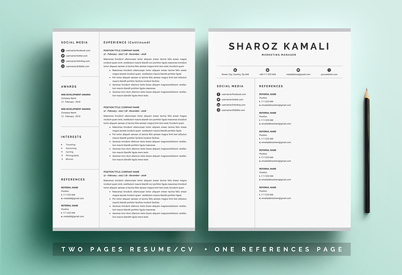Word Resume & Cover Letter in Letter Templates - product preview 1
