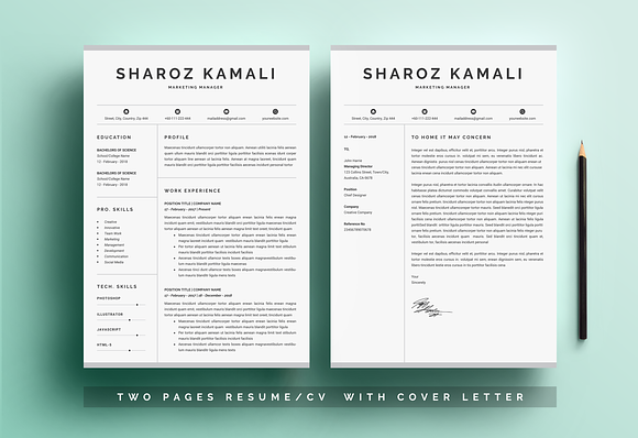 Word Resume & Cover Letter in Letter Templates - product preview 2