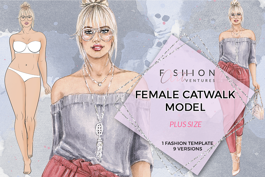Female Catwalk Plus Size Model