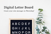 Digital Letter Board Photoshop Files