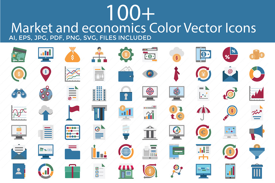 Market and economics Color Vector I