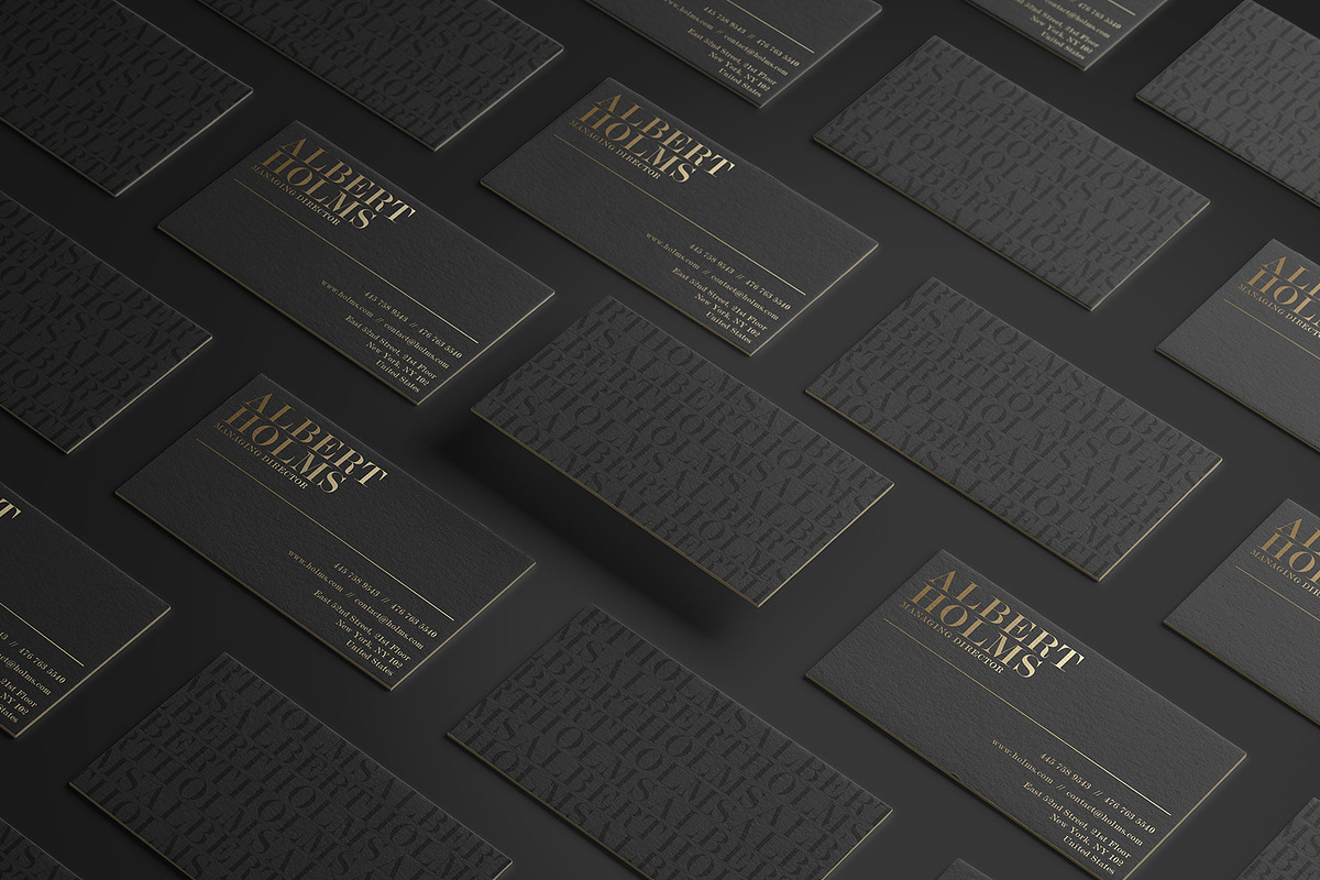 Luxury Black Business Card in Business Card Templates - product preview 8
