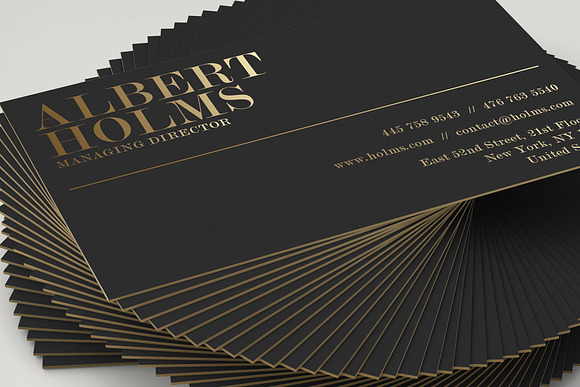 Luxury Black Business Card in Business Card Templates - product preview 2