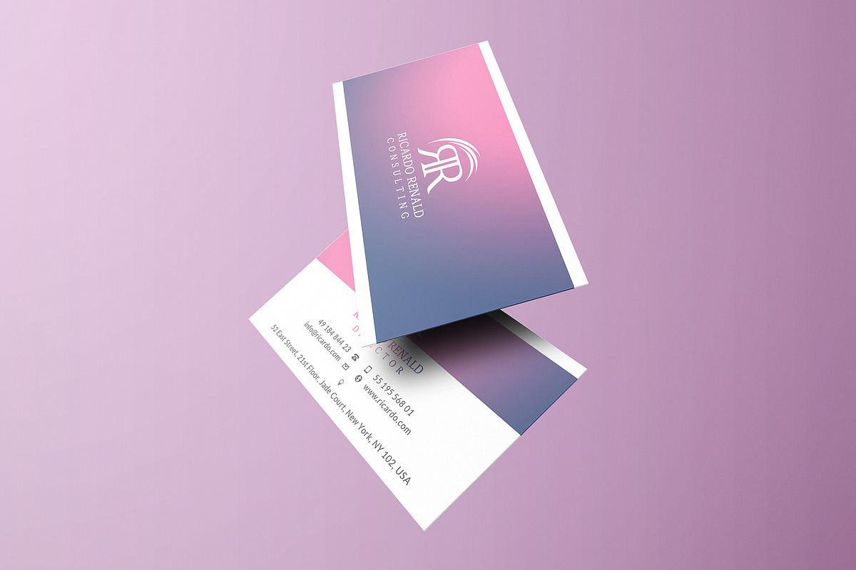 Gradient Business Card in Business Card Templates - product preview 8