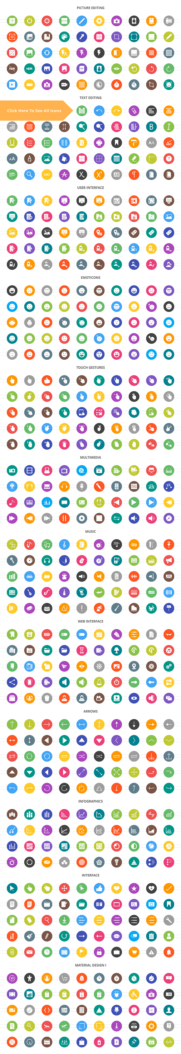 1779 Digital Filled Round Icons in Graphics - product preview 1