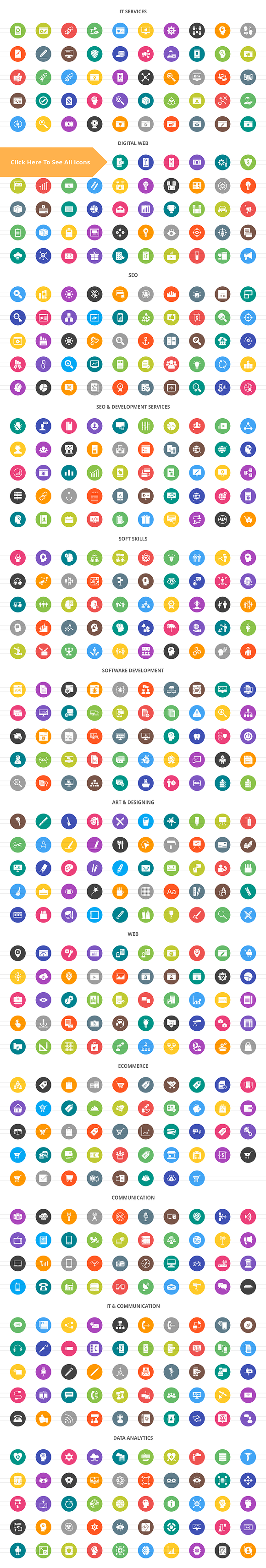 1779 Digital Filled Round Icons in Graphics - product preview 3