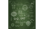 Hipster style design elements