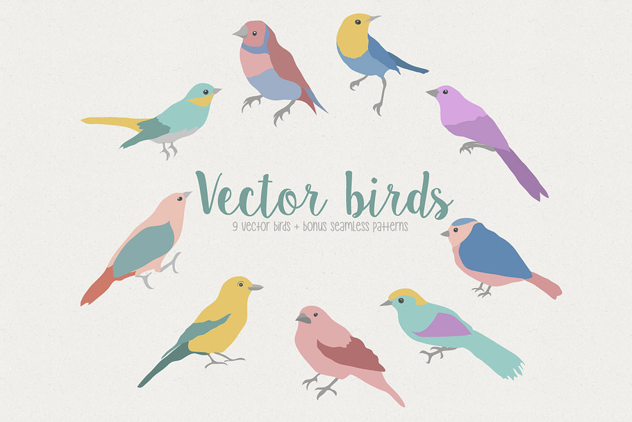 Vector birds in Illustrations - product preview 8
