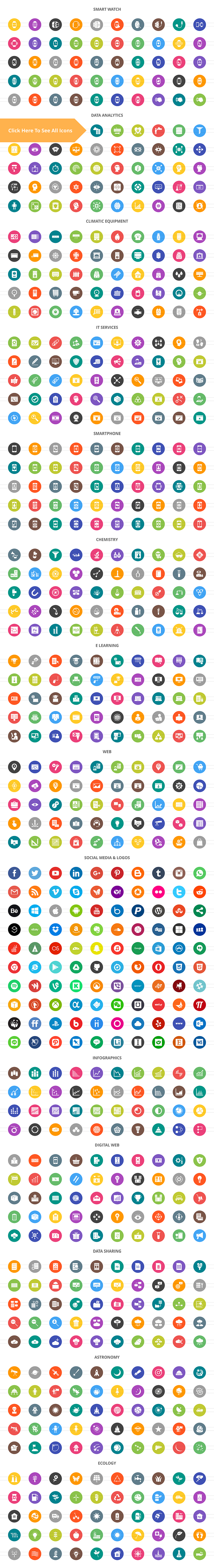1440 Technology Filled Round Icons in Graphics - product preview 1