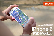 iPhone 6 White PSD Mockup