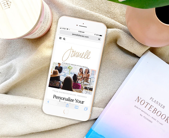 Modern Femme Styled Iphone Mockup #3 in Mobile & Web Mockups - product preview 1